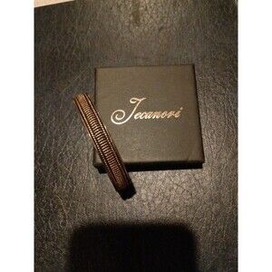 Vintage COPPER CUFF BRACELET Waves Chain Patterns